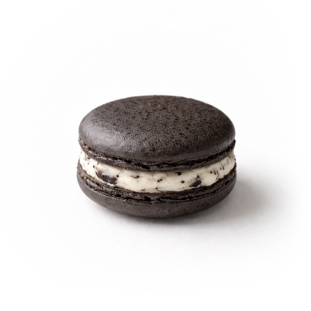 Oreo Macaron from Boss Level Bakery custom desserts