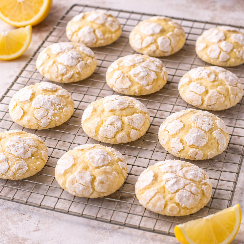 Lemon Crinkle Cookies from Boss Level Bakery custom desserts