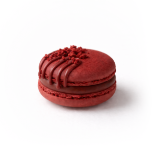 Red Velvet Macaron from Boss Level Bakery custom desserts